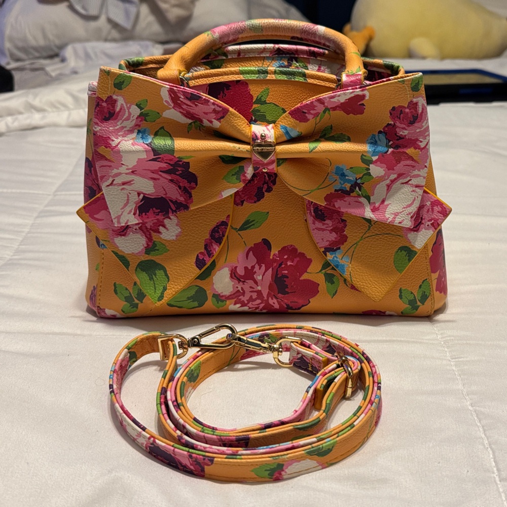 BetseyJohnson Floral Bow Satchel